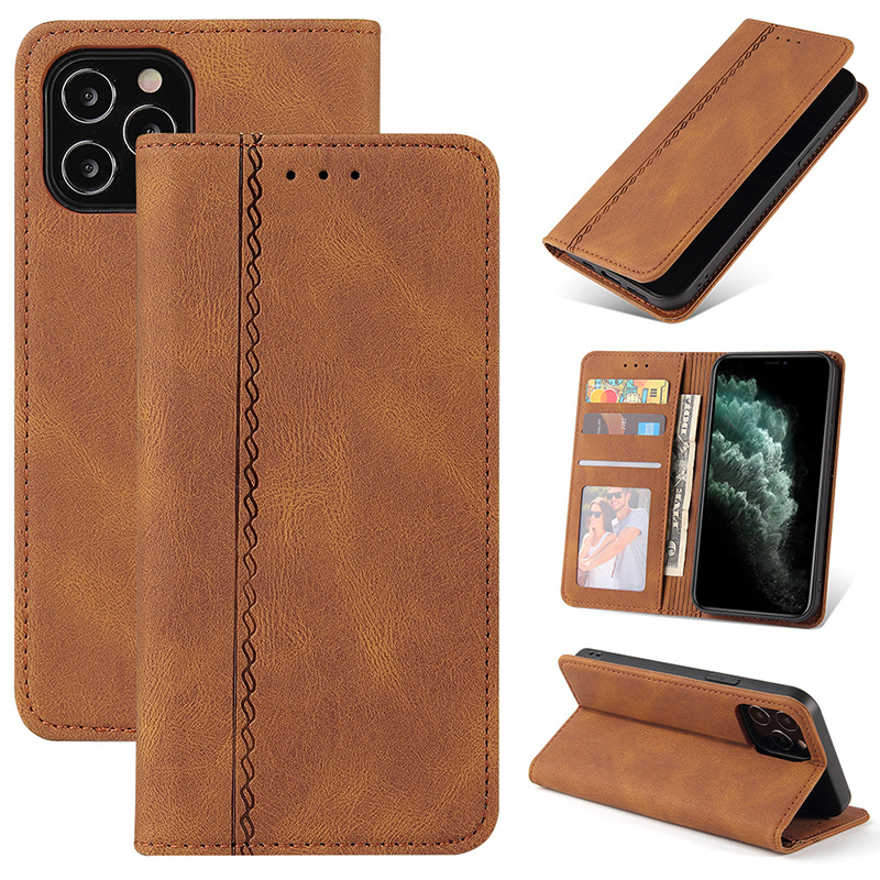 Handcrafted Flip Cover Leather Phone Case